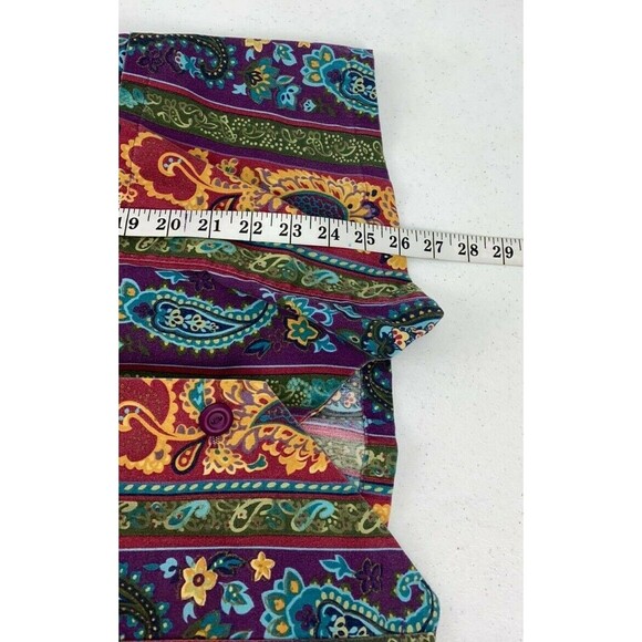 Colorful Landau Scrub Top Button Down Front with Pockets - Picture 6 of 6